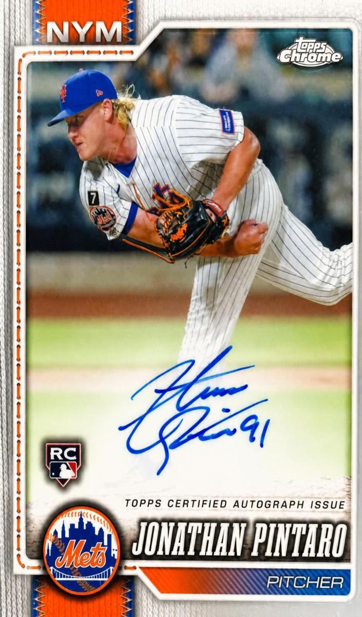 Jonathan Pintaro 2026 Topps Chrome Retail Rookie Autographs Baseball