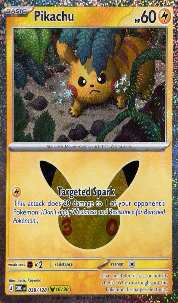 Pikachu 2026 Pokemon 30th Celebration