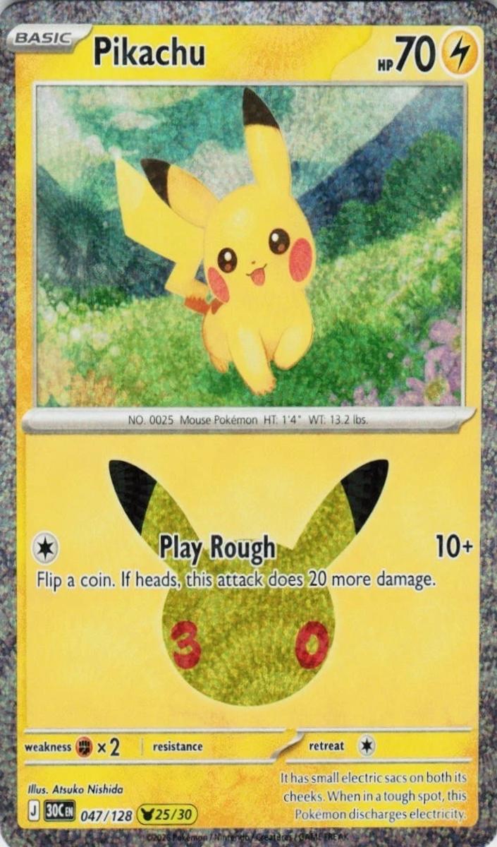 Pikachu 2026 Pokemon 30th Celebration