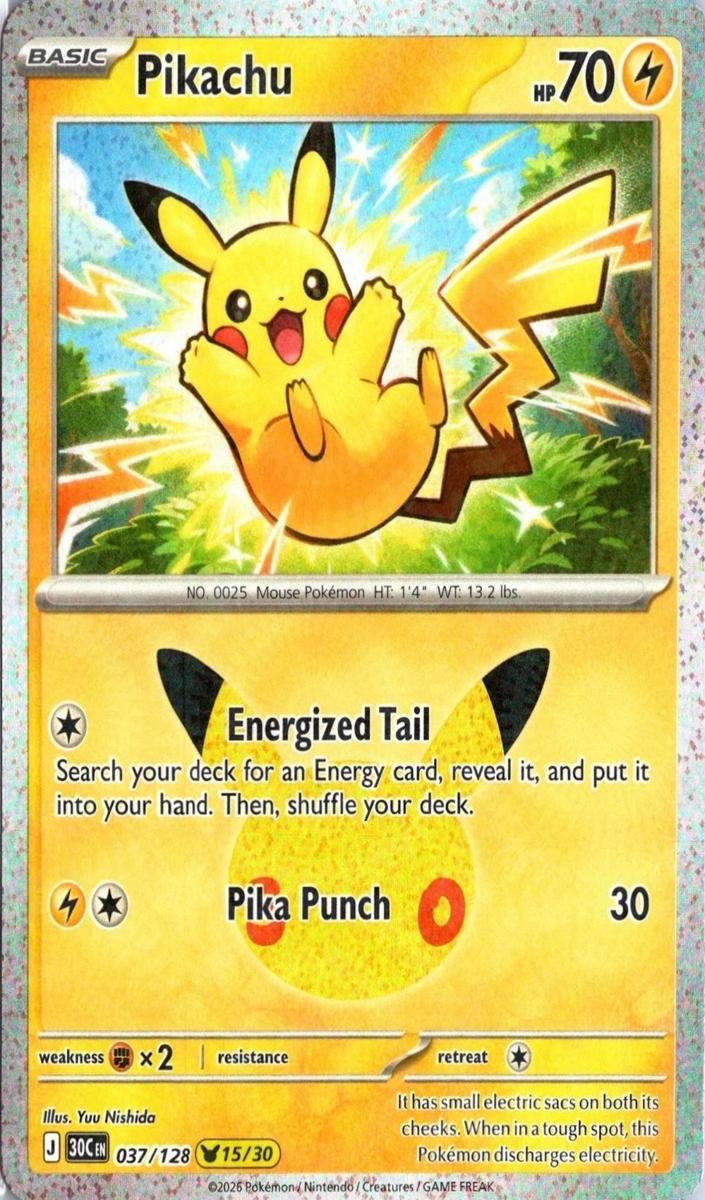 Pikachu 2026 Pokemon 30th Celebration