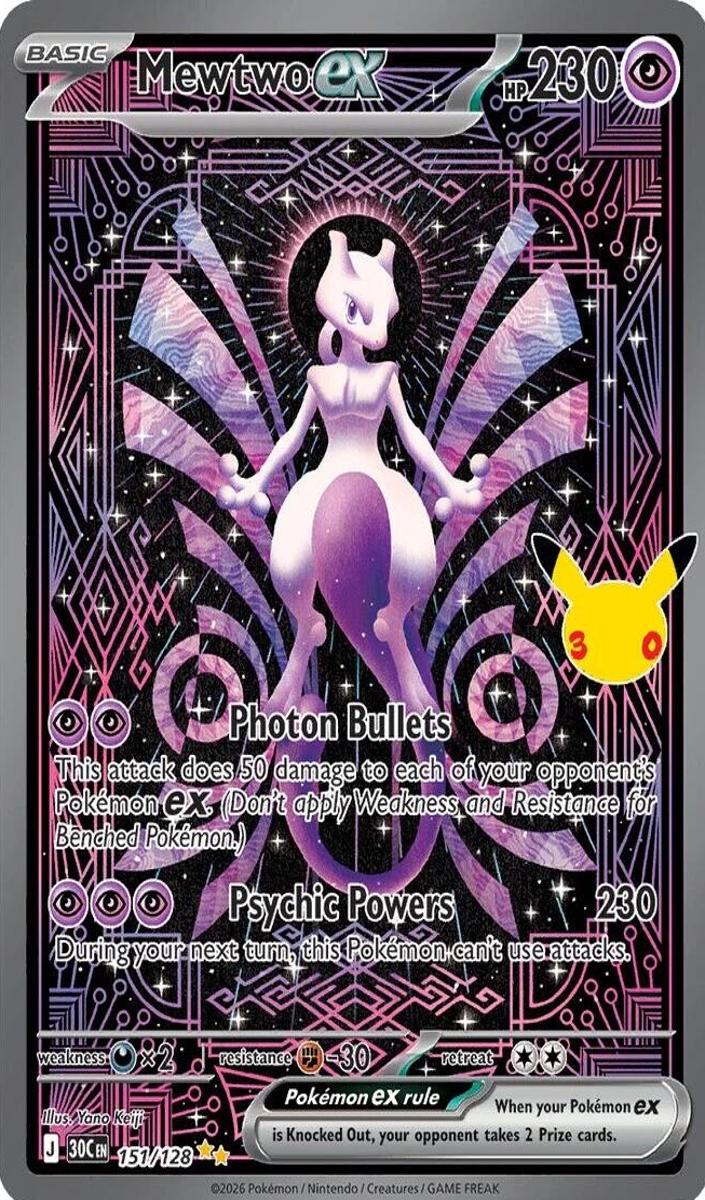 Mewtwo EX 2026 Pokemon 30th Celebration